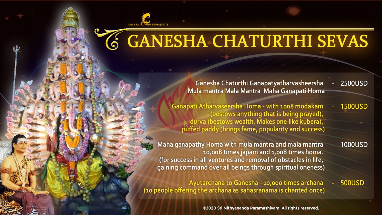 Ganesha Chaturthi sevas banner
