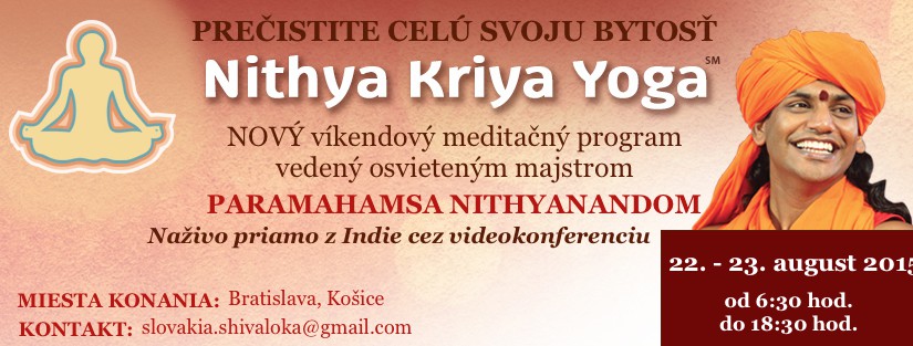 NITHYA KRIYA YOGA nový víkendový program so Swamijim
